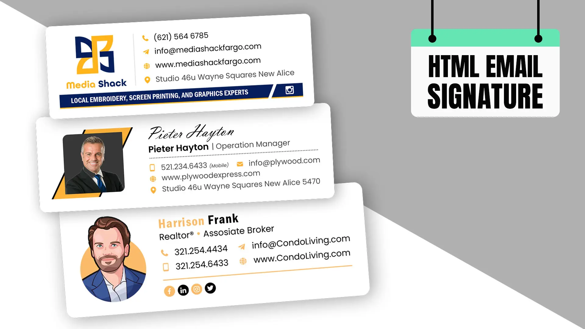 HTML email signature design for professionals